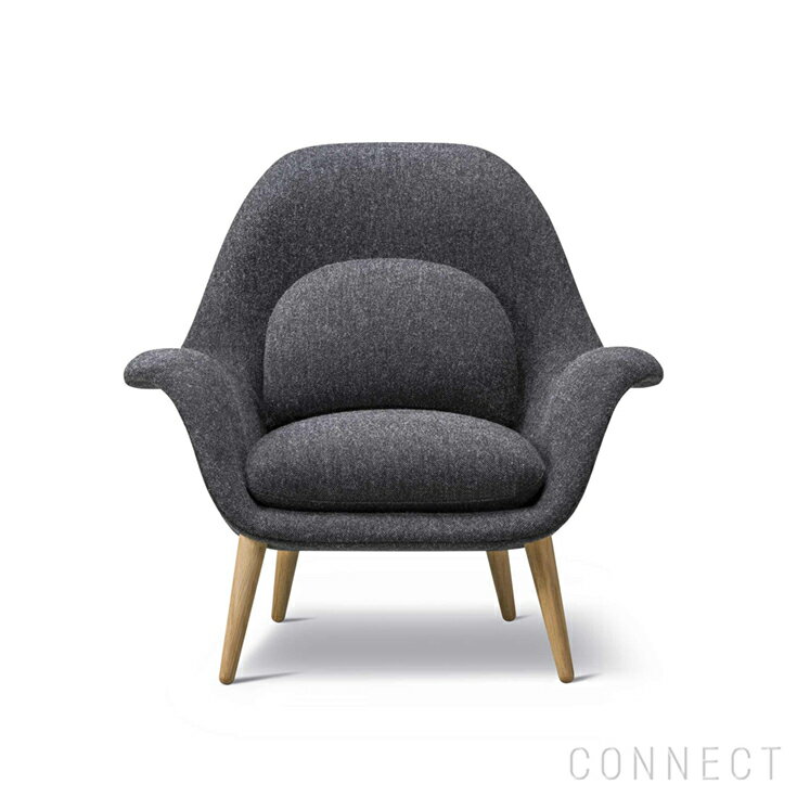 FREDERICIA（フレデリシア） / Swoon Lounge Armchair（スウーンラウンジアームチェア） / Model 1770 / オーク材・オイル仕上げ / Hallingdal 180（ハリンダル）