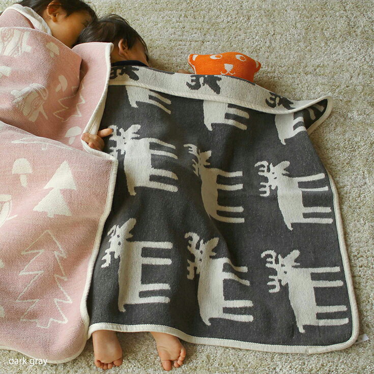 KLIPPAN（クリッパン） / シュニールコットン　ミニブランケット　ベングトのムース　70×90cmのサムネイル