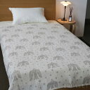 KLIPPAN(クリッパン)リネン&シュニールコットンブランケット birds in the snow シングルサイズ 140×180cm