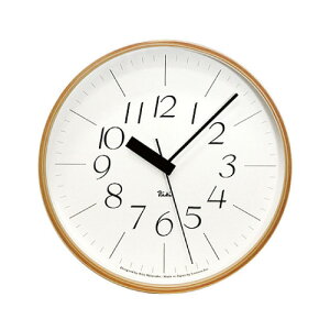 【商品到着後レビューを書いてクーポンプレゼント】掛け時計 電波時計 / Lemnos（レムノス） / RIKI CLOCK ( リキクロック)静音 細字 L （φ305mm）渡辺カ デザイン 時計 壁掛け 掛時計