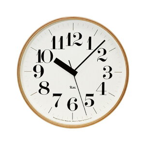 【商品到着後レビューを書いてクーポンプレゼント】掛け時計 電波時計 / Lemnos（レムノス） / RIKI CLOCK ( リキクロック)静音 太字 L （φ305mm）渡辺カ デザイン 時計 壁掛け 掛時計