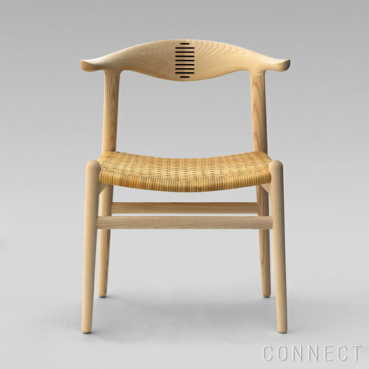 【正規品】PP Mobler（PPモブラー） / PP505 Cow Horn Chair（カウホーンチェア） / アッシュ材・ソープ仕上げ / Cane seat（籐張り）