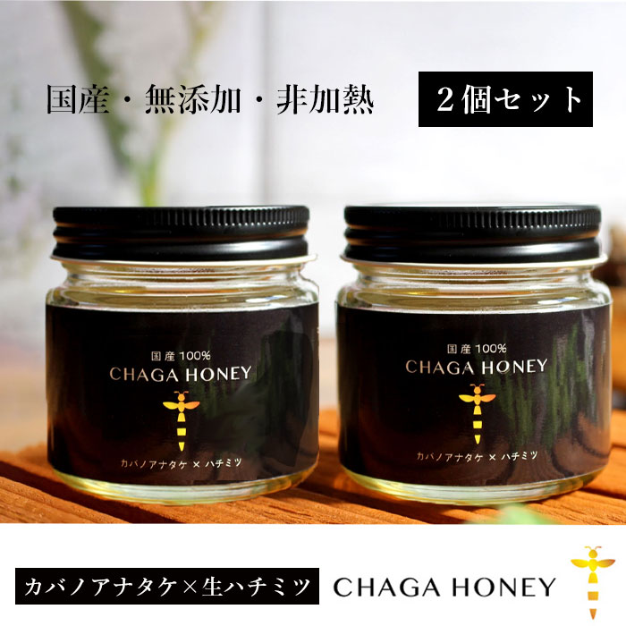 【2個セット】チャーガハニー CHAGA HONEY【 カバノアナタケ × 生ハチミツ 】 国産 無添加 非加熱 樺のあな茸 あな茸 チャーガ 蜂蜜 はちみつ 102g
