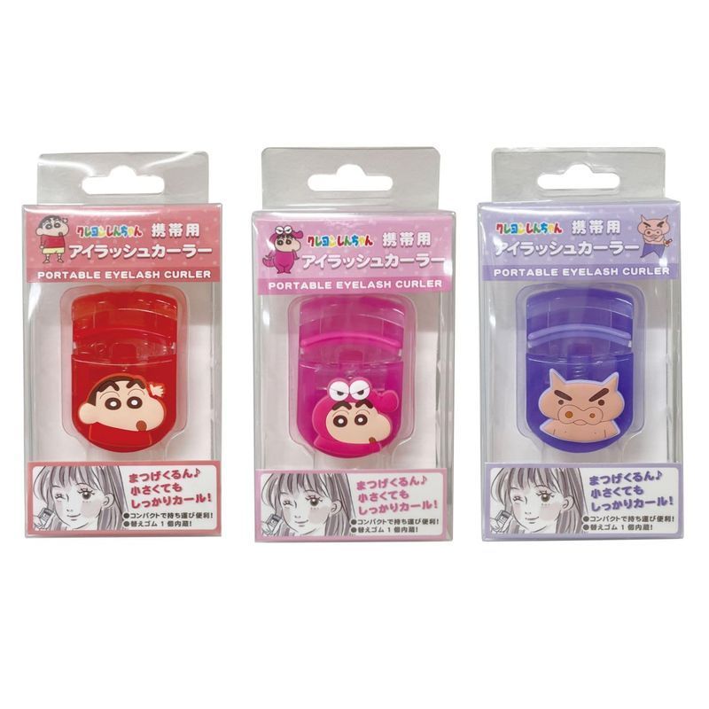 アイプランニング クレヨンしんちゃん マスコット付きアイラッシュ カ ーラー ビューラー ピンク W35×H58×D18mm K4180B