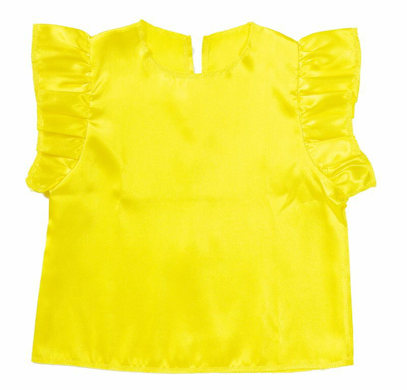 ソフトサテン フリフリシャツ 黄 ハッピ 衣装 運動会 発表会 イベント