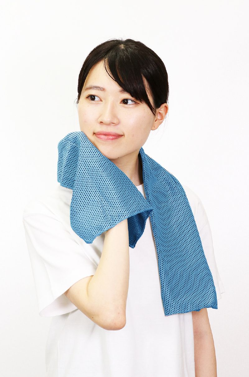 冷感タオル スカイブルー 熱中症対策 雑貨の紹介画像3