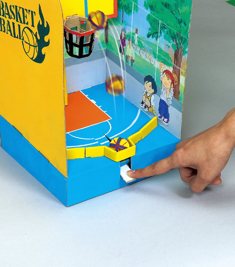 ダンボールバスケクラフトキット ペーパークラフト 科学工作