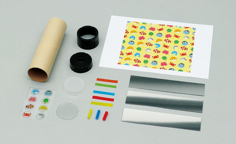 美容コスメ雑貨 CONNECTの万華鏡工作キット うみのなかま 万華鏡 図工 工作 クラフト ホビー｜アングル3