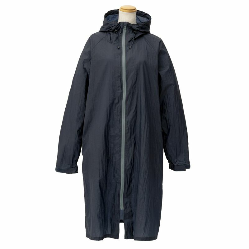 ビコーズ スーパーライト レインパーカ ネイビー 紺色 軽量 軽い レインコート フリーサイズ 花粉防止 メンズ レディース ユニセックス レインウェア 収納ポーチ付き カッパ おしゃれ シンプル