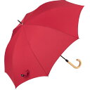 ビコーズ スムースジャンプ プレーンカラー レッド 赤 傘 メンズ レディース ユニセックス 長傘 雨傘 日傘 UVカット 遮光 晴雨兼用 大きい 軽量 丈夫 ...