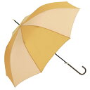 ビコーズ 2トーンジャンプ オレンジ オレンジ系 傘 レディース 長傘 雨傘 日傘 UVカット 遮光 晴雨兼用 大きい 丈夫 風に強い ワンタッチ ジャンプタイプ