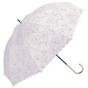 ビコーズ PUラインフラワー パープル 紫 花柄 傘 レディース 長傘 雨傘 日傘 UVカット 遮光 晴雨兼用 大きい 丈夫 手開きタイプ