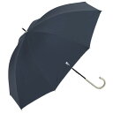 ビコーズ PUサマーモチーフ ネイビー 紺色 ブルー系 傘 レディース 長傘 雨傘 日傘 UVカット 遮光 晴雨兼用 大きい 丈夫 手開きタイプ