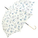 ビコーズ トーンフラワー ホワイト 白色 フラワー 花柄 傘 レディース 長傘 雨傘 日傘 UVカット 遮光 80 晴雨兼用 大きい 丈夫 手開きタイプ