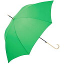ビコーズ フ?レーンカラーシ?ャンフ? グリーン 緑 シンプル 傘 レディース 長傘 雨傘 日傘 UVカット 遮光 80 晴雨兼用 大きい 丈夫 ワンタッチ