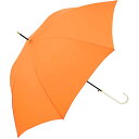 ビコーズ フ?レーンカラーシ?ャンフ? オレンジ シンプル 傘 レディース 長傘 雨傘 日傘 UVカット 遮光 80 晴雨兼用 大きい 丈夫 ワンタッチ