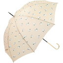 ビコーズ キャッツ ベージュ 猫 ネコ柄 傘 レディース 長傘 雨傘 日傘 UVカット 遮光 80 晴雨兼用 大きい 丈夫 手開きタイプ