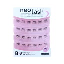 ビューティーネイラー neo lash ネオラッシュ Bタイプ 毛量ミディアム ブラック 24pcs 8mm ショート ブラック 部分用つけまつげ用 つけまつげ...