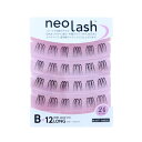 ビューティーネイラー neo lash ネオラッシュ Bタイプ 毛量ミディアム ブラック 24pcs 12mm ロング ブラック 部分用つけまつげ用 つけまつげ...