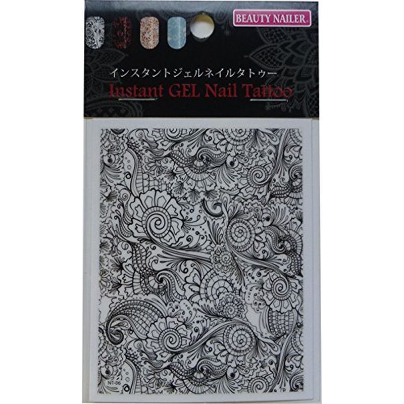 【メーカー・ブランド名】株式会社ビューティーネイラー【JAN】4513105055869【商品説明】繊細なデザインが簡単に出来るネイルシール。 好きなサイズにカットして、貼って、トップジェルで仕上げるだけ！！ 【内容】 カラー：ブラック ベースは、ネイルポリッシュでもジェルでも構いませんが、仕上げには必ずトップジェルをご使用ください。トップジェル専用シールです。 ＜ご使用方法＞ （1）アートしたいサイズにカットします。 （2）裏面の台紙をはがします【広告文責】株式会社コネクトゲート TEL:06-6599-8021