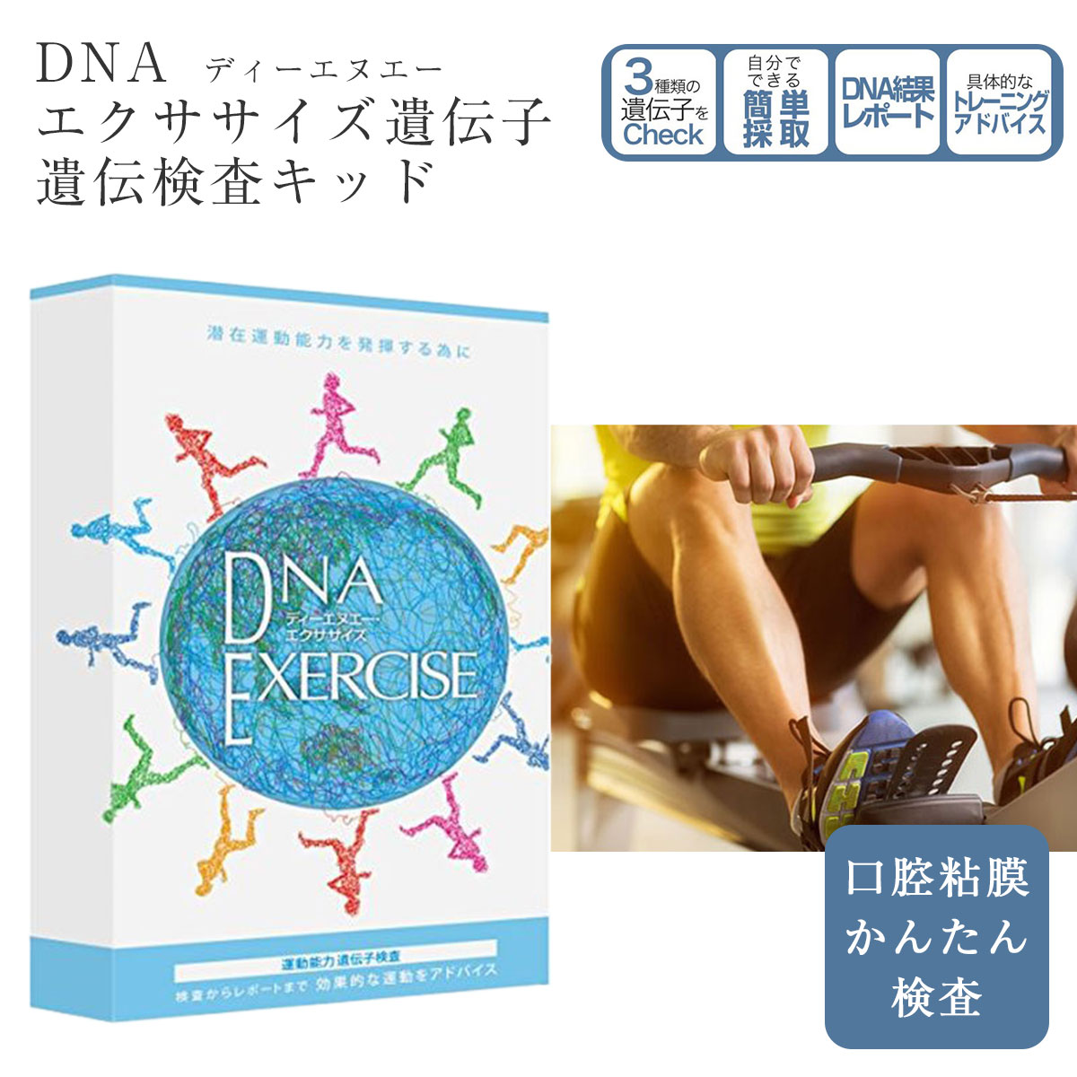 DNA エクササイズ 遺伝子検査キット 遺伝子検...の商品画像