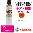 【2個セット】 コロンブス アドカラー チューブ 20g キャメル ブラウン系 レザー補修 補修剤 革靴 傷リペア 革 塗料