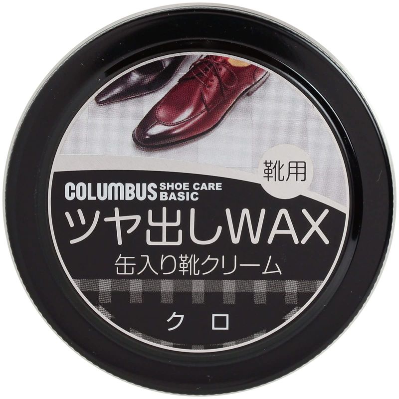 樂天商城 - ツヤ出しWAX 缶入り靴クリーム クロ 40g