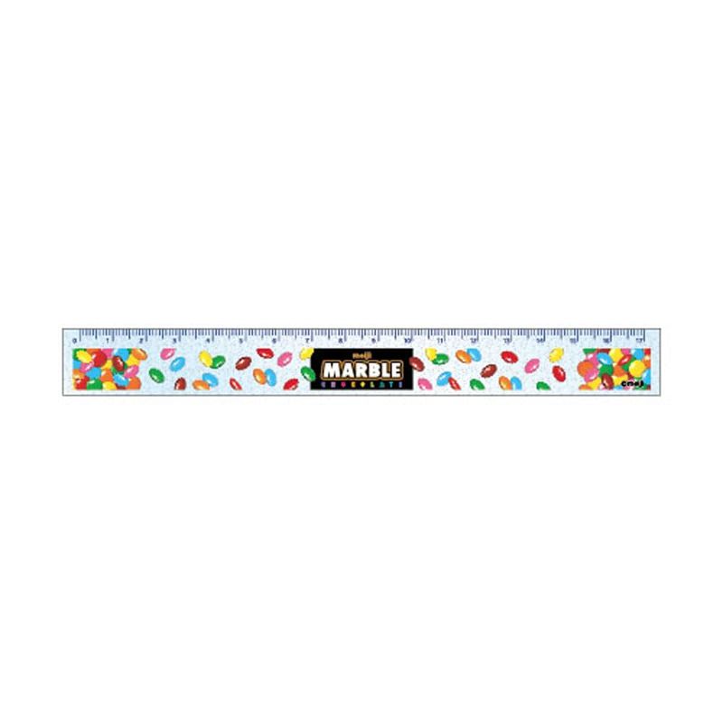 funbox 定規 17cm スリム定規 マーブル2 40169201