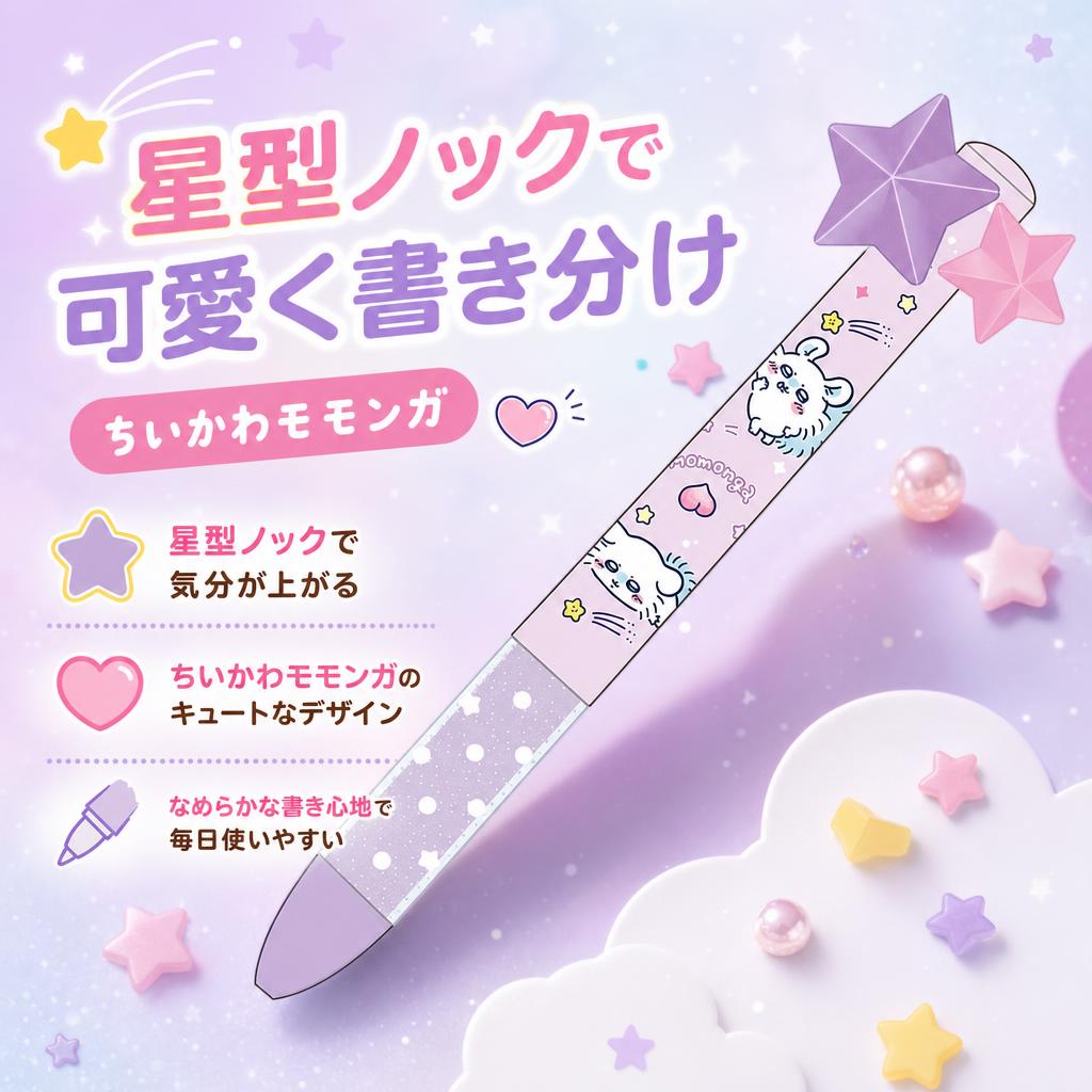 funbox ちいかわ 油性ボールペン コメットボールペン モモンガ