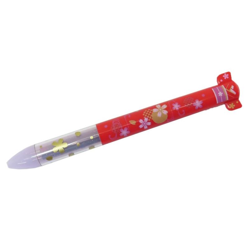 ボールペン 黒 赤 2 色 ボールペン mini 着物 新 新入学 入学 着物 レッド