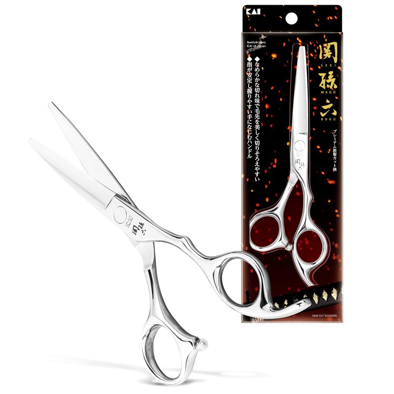乐天商城 - 貝印 KAI 関孫六 プレミアム散髪カット鋏 オールステンレス 鍛造 スムーズな切れ味 HC3556