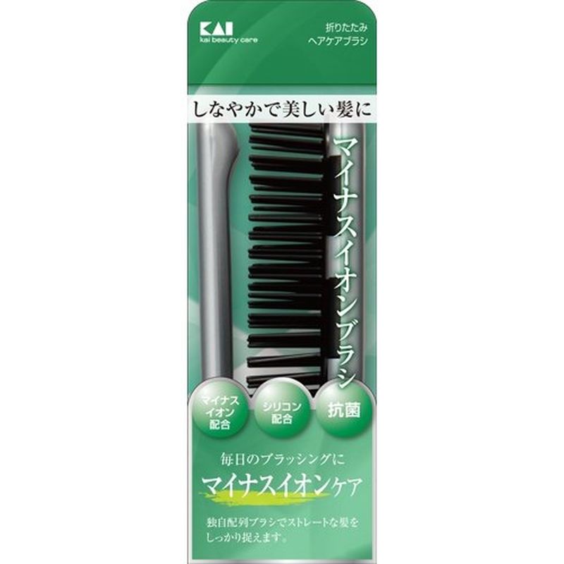 乐天商城 - 貝印 イオンエステ 折りたたみヘアケアブラシ KQ3071