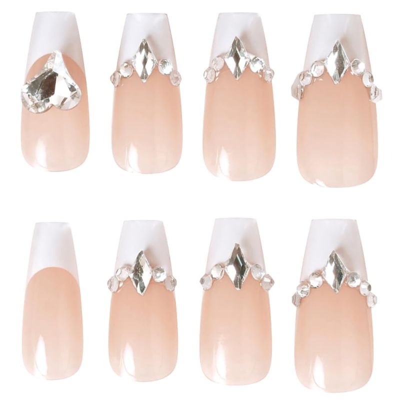 カミオジャパン ネイルチップ ロングスクエアタイプ WHITE FRENCH 226217