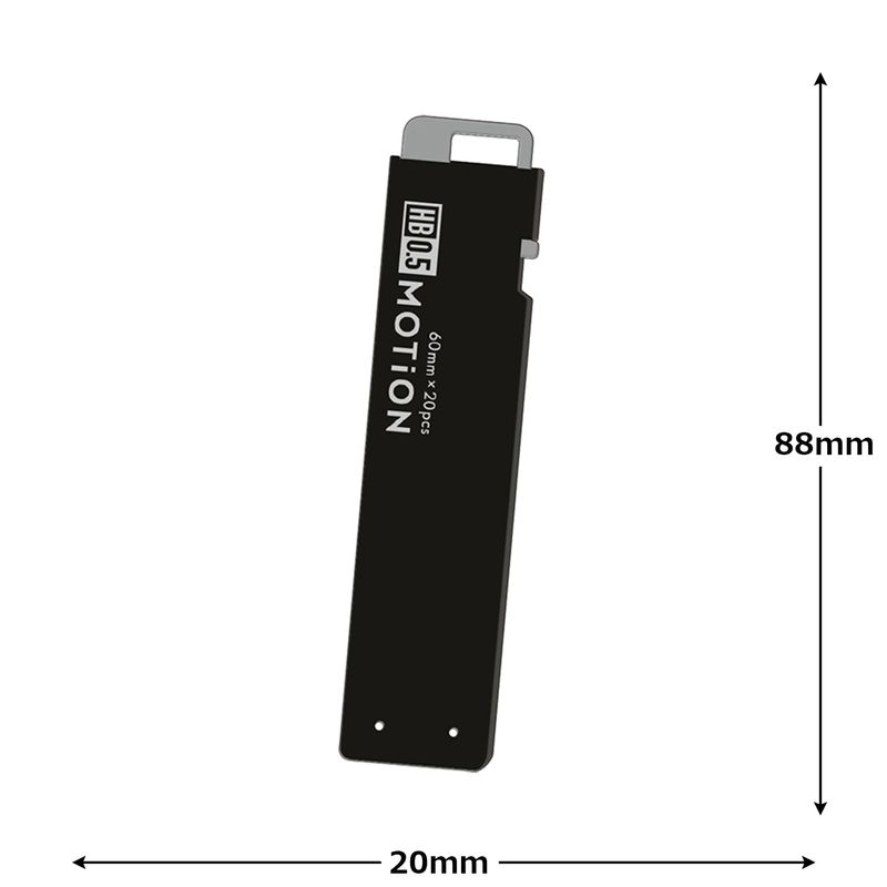カミオジャパン シャープペン替芯 HB 0.5mm 1PUSH MOTION ブラック 229638