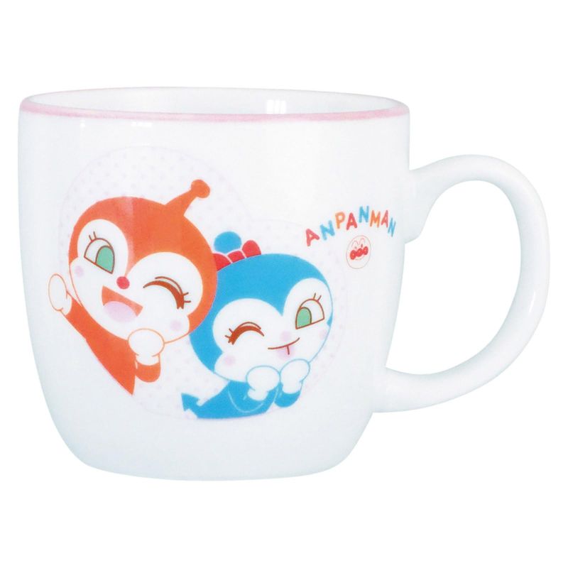 それいけ! アンパンマン 手のひらに収まる マグカップ 約180ml 約径8×7cm ドキンちゃん と コキンちゃん 子供 食器 コップ グッズ アンパンマン 雑貨 贈り物 ギフト 出産祝い 誕生日プレゼント 白 190181