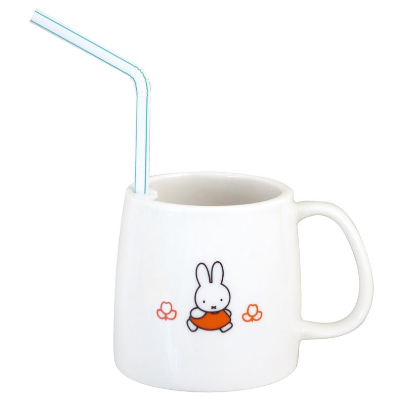 ディック・ブルーナ ミッフィー Miffy ストローがセットできる マグカップ 大きめ 約310ml おさんぽシリーズ 電子レンジ 食洗機対応 食器 グッズ 雑貨 日本製 218143