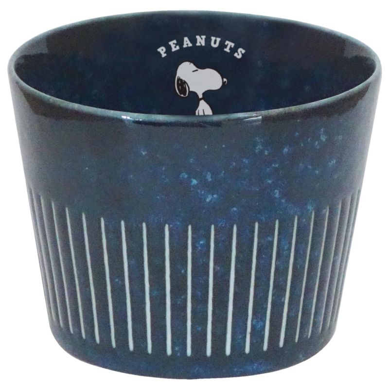 peanuts(ピーナッツ) snoopy スヌーピー マルチ カップ 小鉢 ボウル そば猪口 径8×高さ6.5cm 電子レンジ対応 食洗機対応 インディゴ 日本製 614116