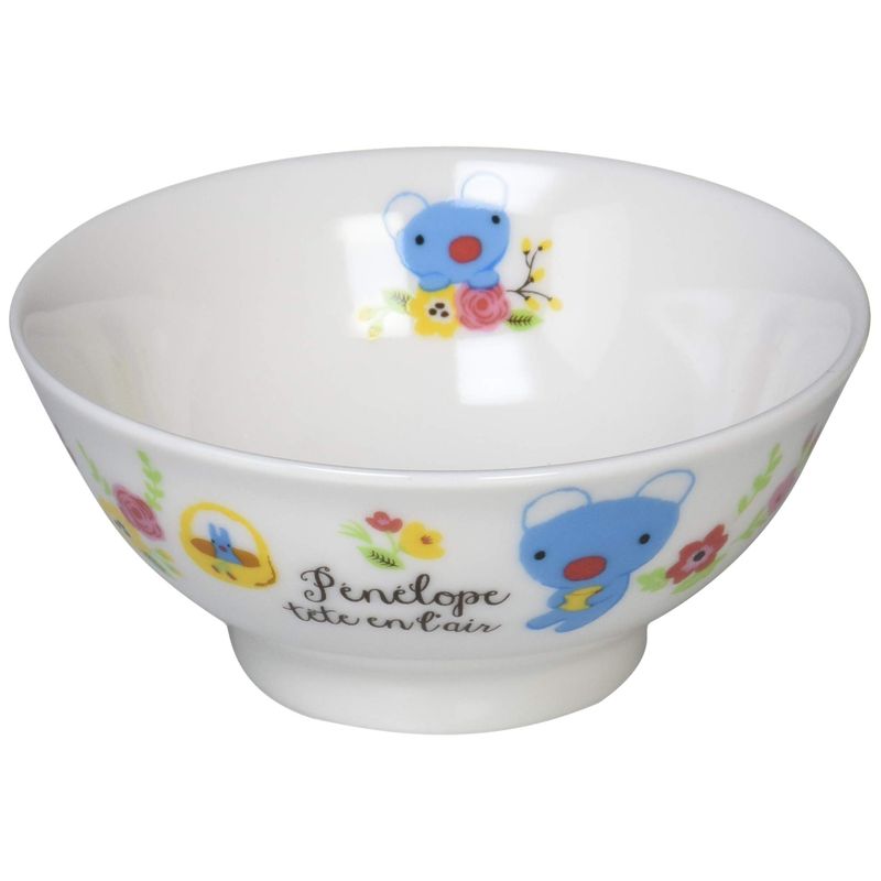 うっかり ペネロペ フラワー こども 茶碗 直径10.5cm 子供用 食器 白 788141