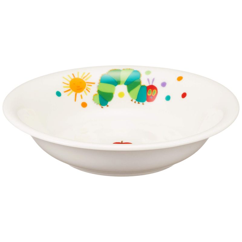 逸品社 フルーツ皿(深 直径15cm 子供用 食器 日本製 電子レンジ 食洗器 対応 ホワイト はらぺこあおむし 807113