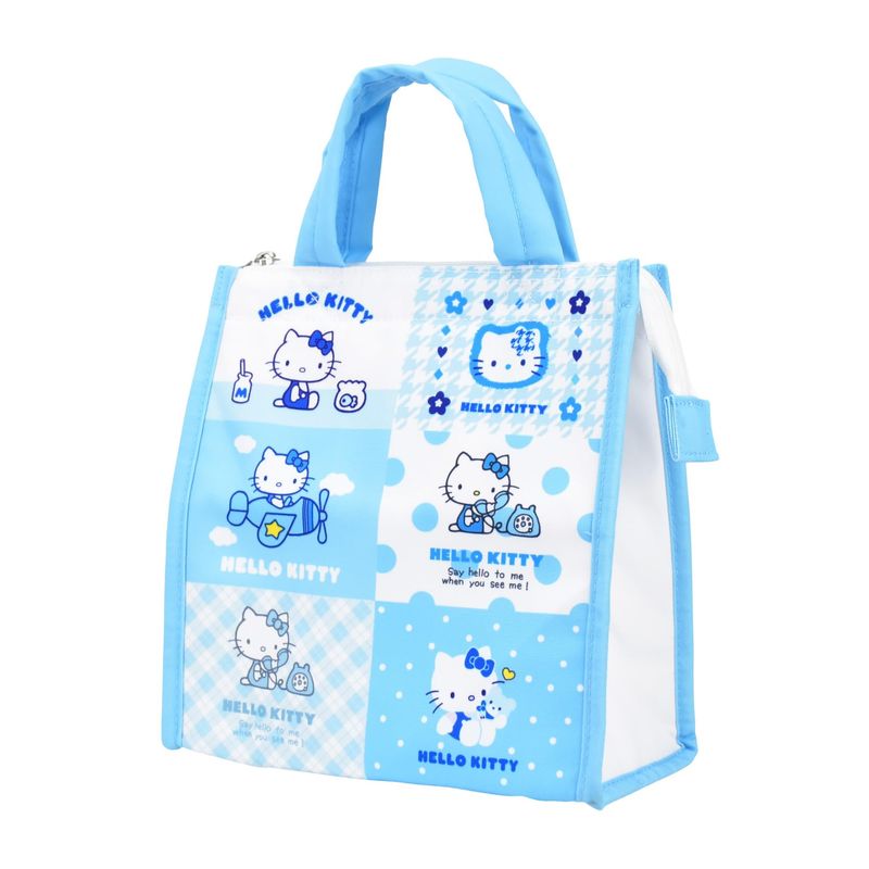 マリモクラフト Marimocraft ランチトートバッグ みずいろ ハローキティ 総柄 BLKT-022