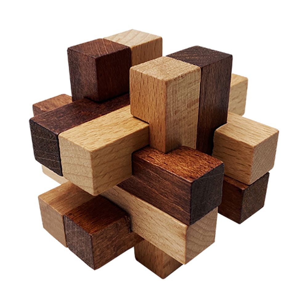 KOMAMONO コマモノ 木製立体パズル KUMUZ チェックド・ボックス 立体パズル 木製パズル 知育玩具 木のおもちゃ
