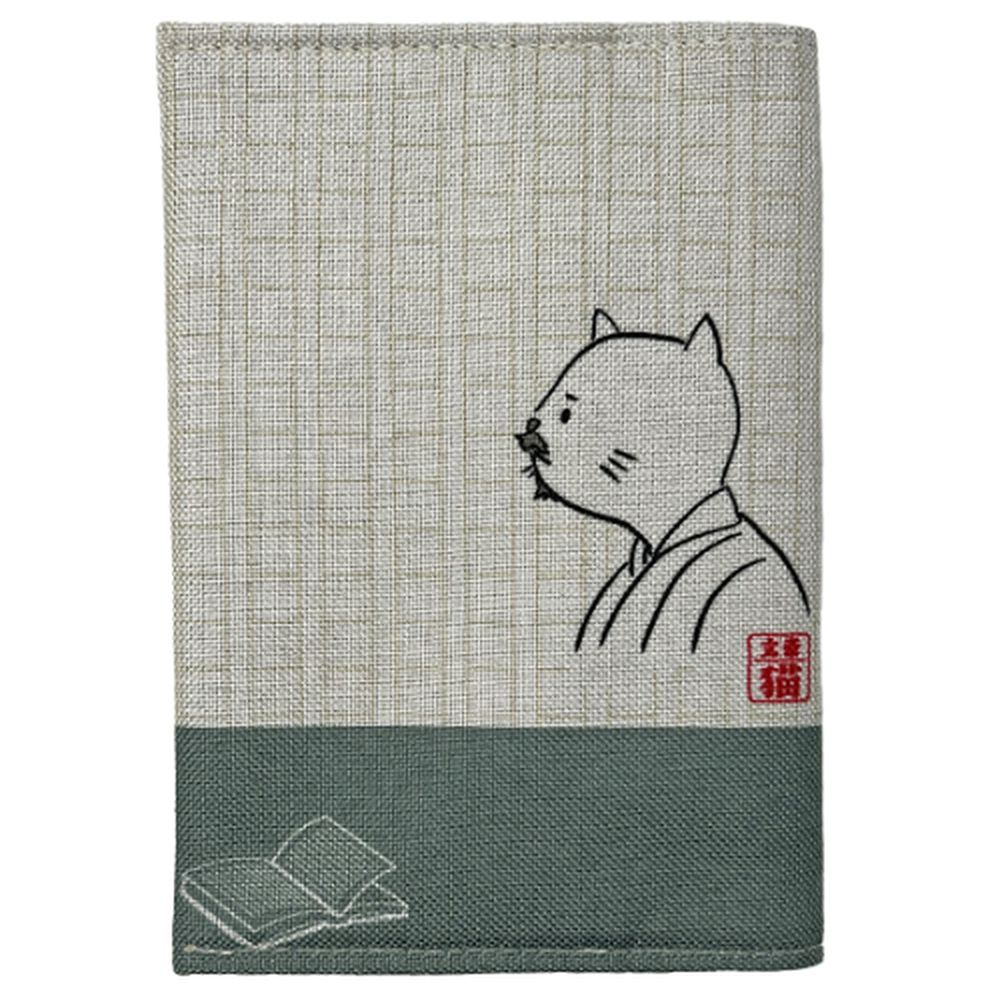 KOMAMONO コマモノ ほのぼの和柄読書雑貨 文豪猫B ブックカバー 猫 ネコ 本カバー 文庫本 カバー A6