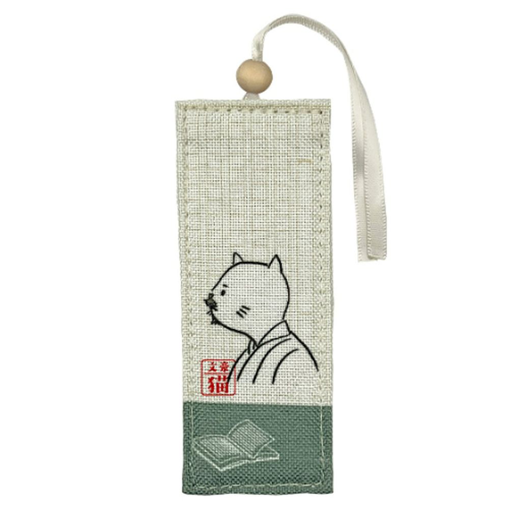 KOMAMONO コマモノ ほのぼの和柄読書雑貨 文豪猫B しおり 栞 ブックマーク 紐付き 本 猫 ネコ