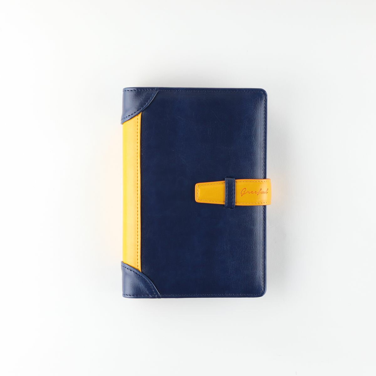 Greeful グリーフル システムノートS ネイビー×イエロー システムノート B6 6穴 システム手帳 ルーズリーフ 手帳 バインダー