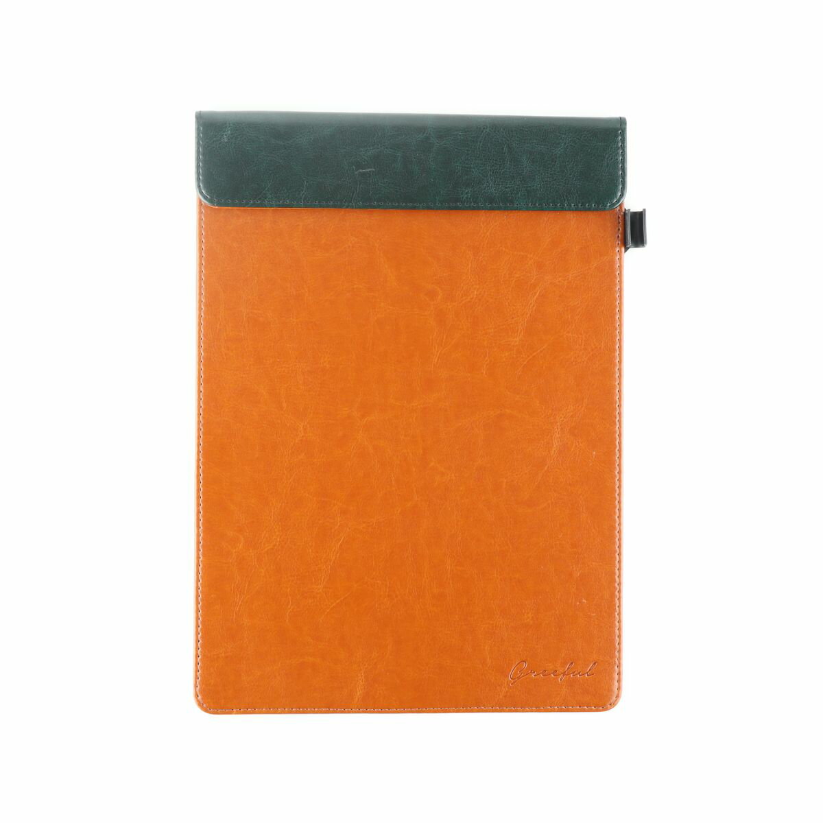 Greeful グリーフル クリップボードM ダークグリーン×キャメル A4 クリップボード バインダー ファイル バインダー