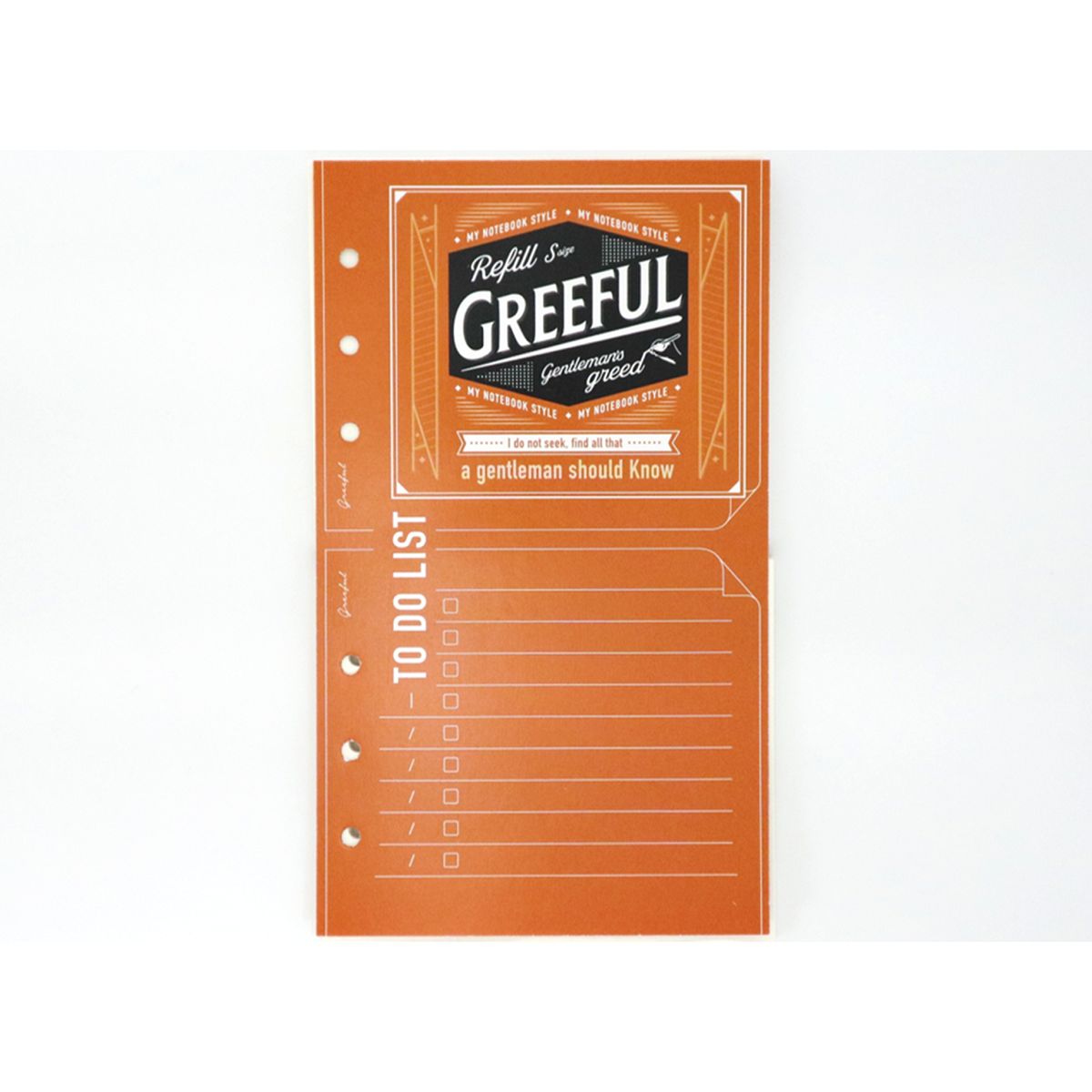 Greeful グリーフル リフィルS TODOリスト システム手帳 システムノート リフィル 6穴