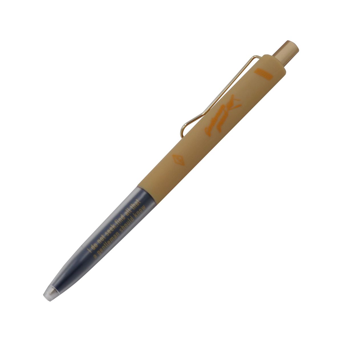 Greeful グリーフル ボールペン ベージュ×ネイビー 油性 ブラック 黒 0.7mm ノック式 書きやすい 油性ボールペン 0.7