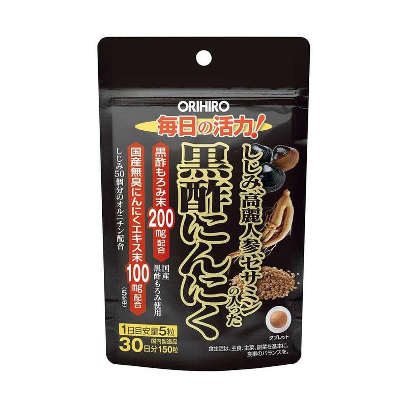 樂天商城 - オリヒロ しじみ高麗人参セサミンの入った黒酢にんにく 150粒