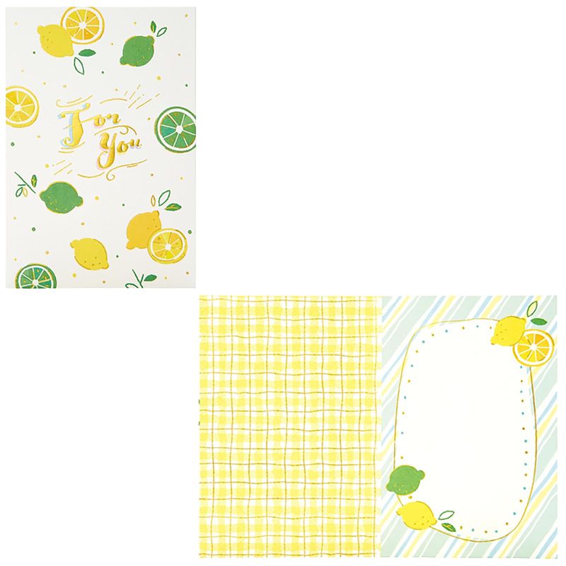 サンリオ タモクテキ MU213ー3 EDカードNEW 607631 多目的カード レモン エンボス 金箔 地中海風 グリーティングカード 手紙 かわいい 大人...