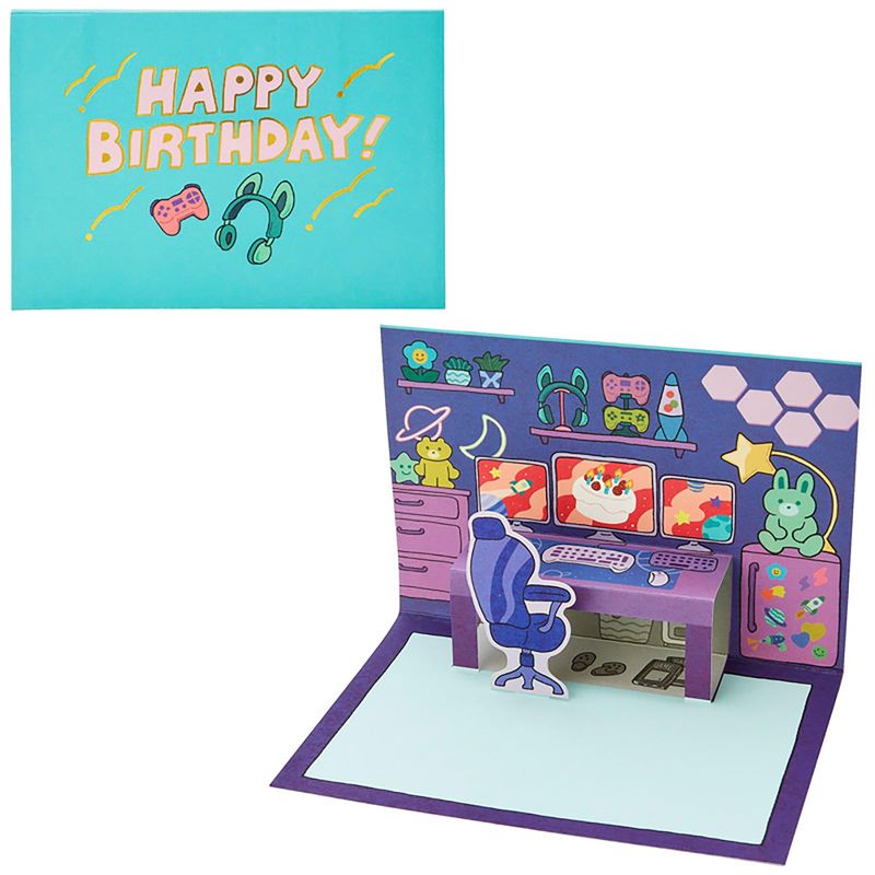 サンリオ バースデー BD162ー3 ED誕生日祝いカ−ド 950564 誕生日祝い バースデーカード ポップアップカード 金箔加工 ゲーム ゲーミ...